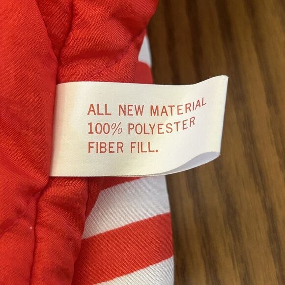 Christmas Bear Nylon Stocking Quilted 28" May Dept Store Stuffed Animal Toy - Picture 4 of 6